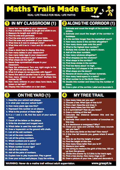 Maths Trails Made Easy Glance Card