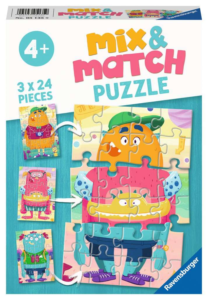 Monsters Mix & Match Puzzle (Was €10.00, Now €4.50)
