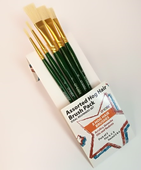 Paint Brush Assorted Hog 5 Pack