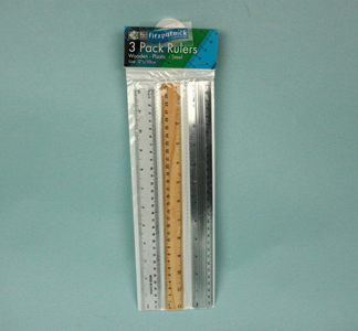 Ruler 30cm 3 Pack
