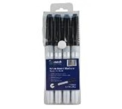 Whiteboard Markers Slim 4PK Black